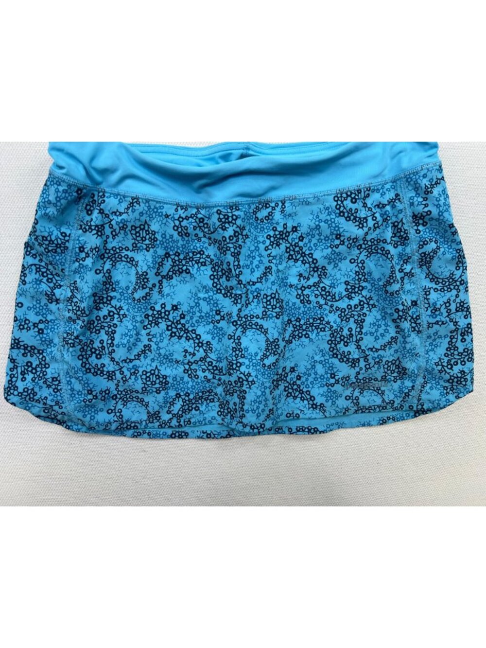 Patagonia Women's Nine Trails Skirt Pull On Stretch Size M Turquoise Abstract - Picture 5 of 10